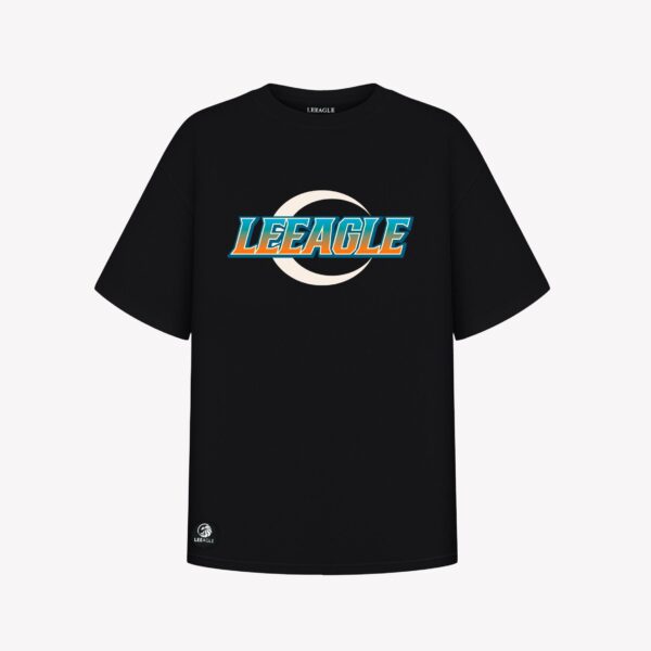 LEEAGLE Blue Orange Big Logo T-shirt
