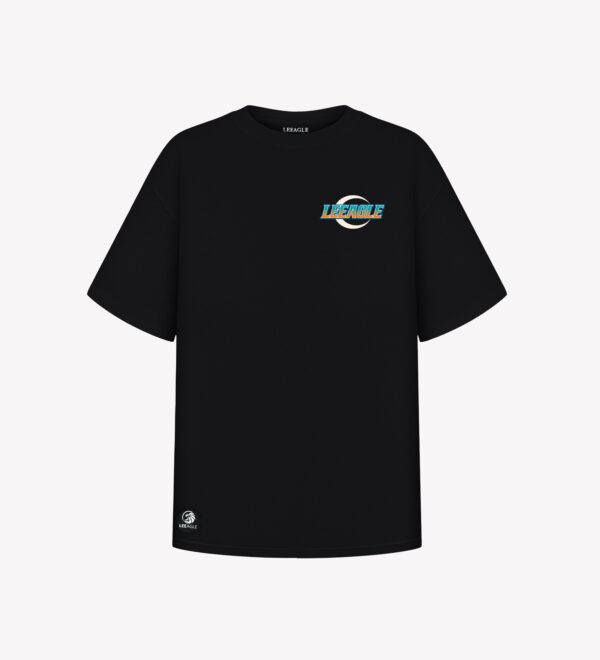 LEEAGLE Blue Orange Small Logo T-shirt