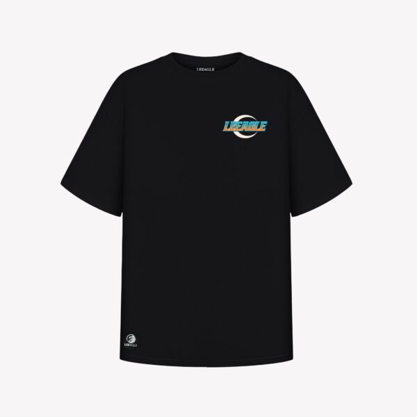 LEEAGLE Blue Orange Small Logo T-shirt